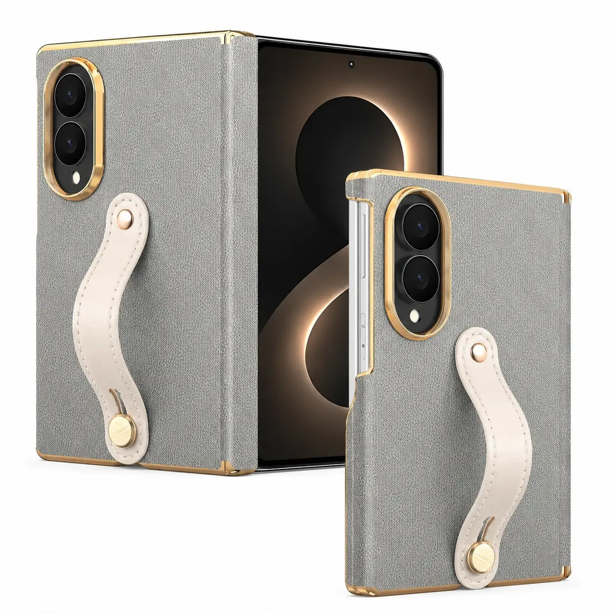 Leather Wrist Strap Case For Galaxy Z Fold