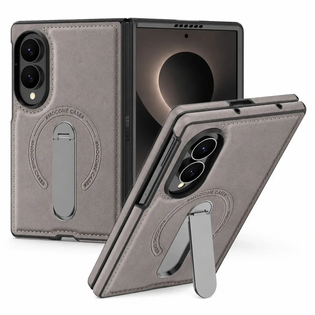 Leather MagSafe Kickstand Case For Galaxy Z Fold Series