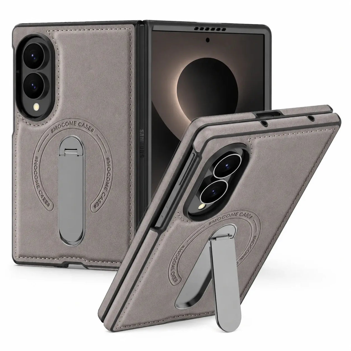 Leather MagSafe Kickstand Case For Galaxy Z Fold Series