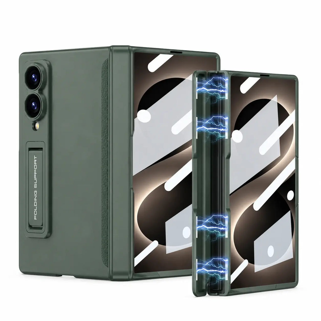 Magnetic Stand Case with Hinge Protection