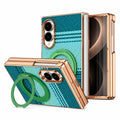 Kevlar Magnetic Ring Stand Case with Hinge Protection