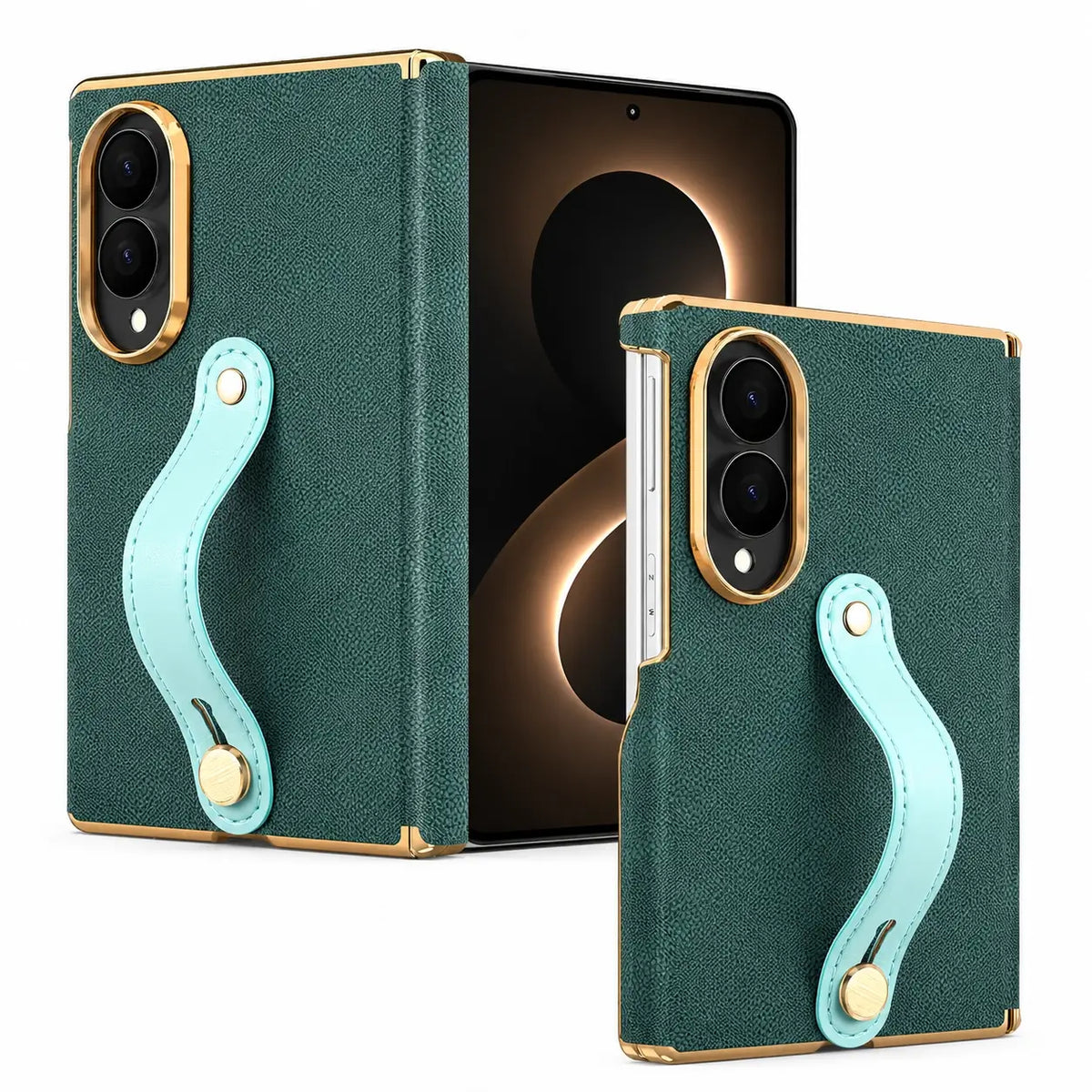 Leather Wrist Strap Case For Galaxy Z Fold