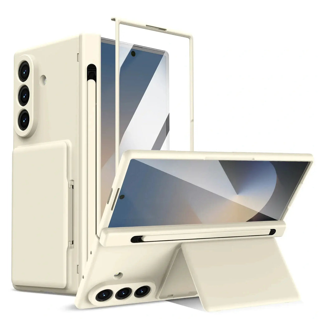 Wallet Stand Shield with Pen Slot & Screen Protection For Galaxy Z Fold