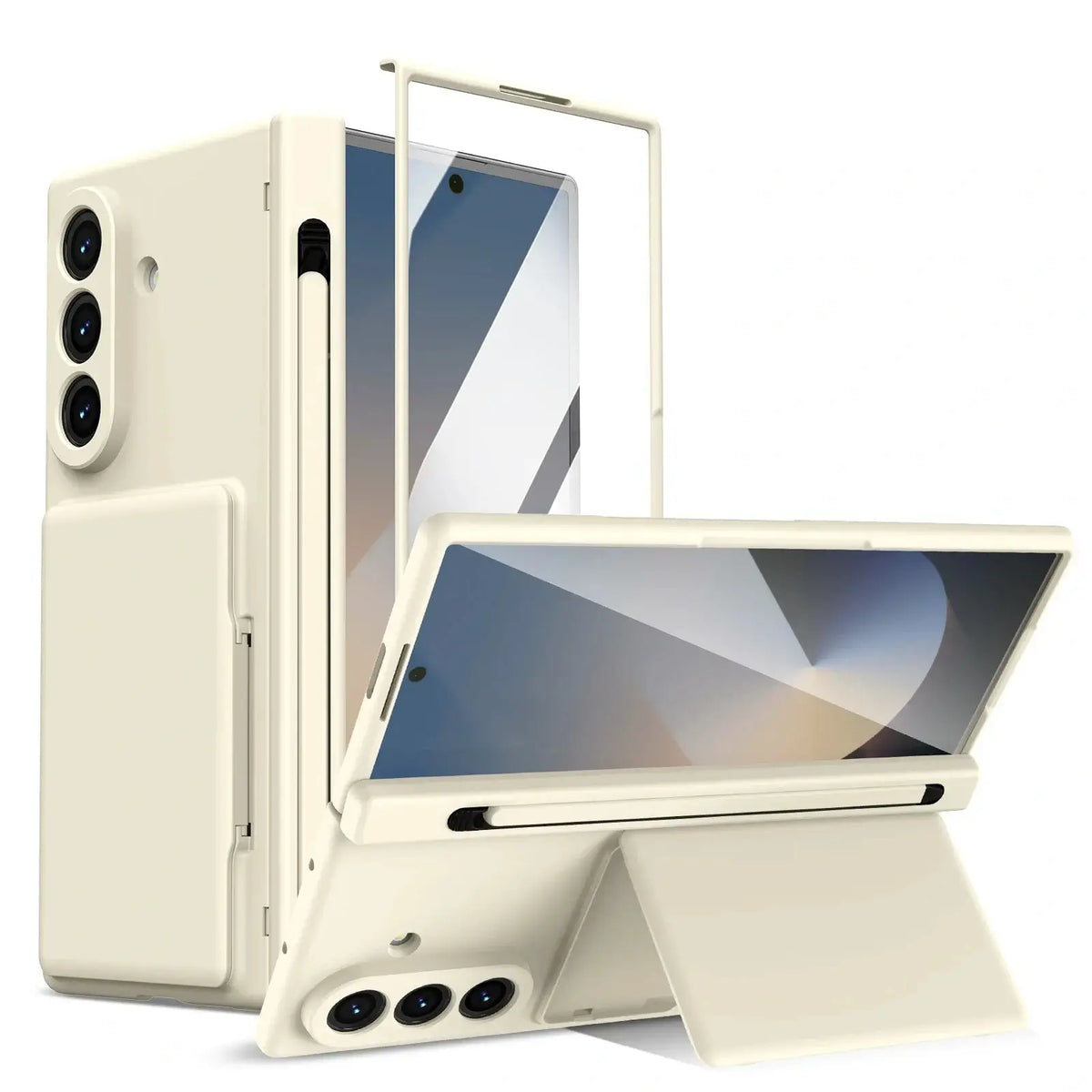 Wallet Stand Shield with Pen Slot & Screen Protection For Galaxy Z Fold