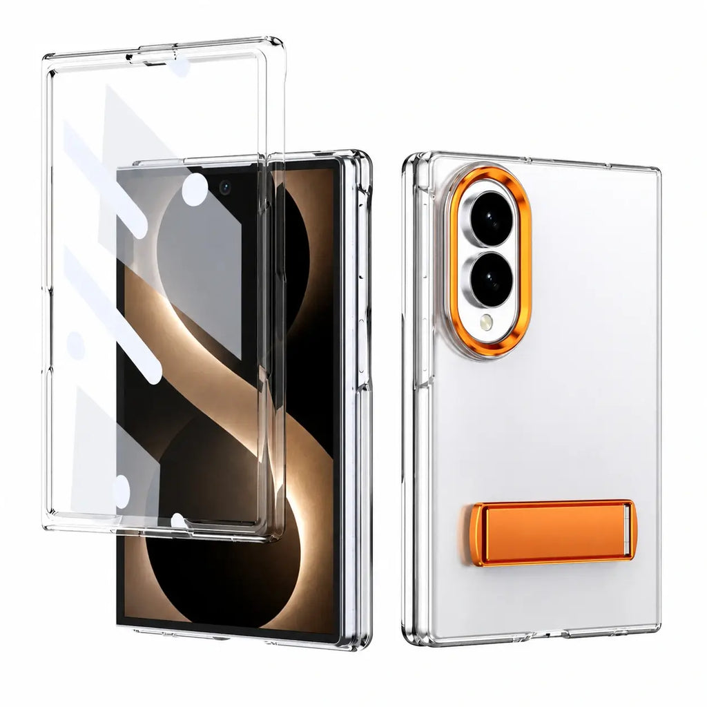 Transparent Case with Stand & Screen Protection for Galaxy Z Fold