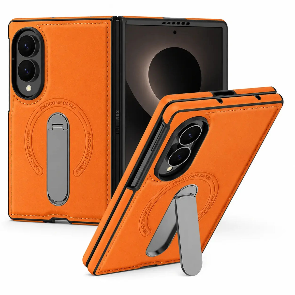 Leather MagSafe Kickstand Case For Galaxy Z Fold Series
