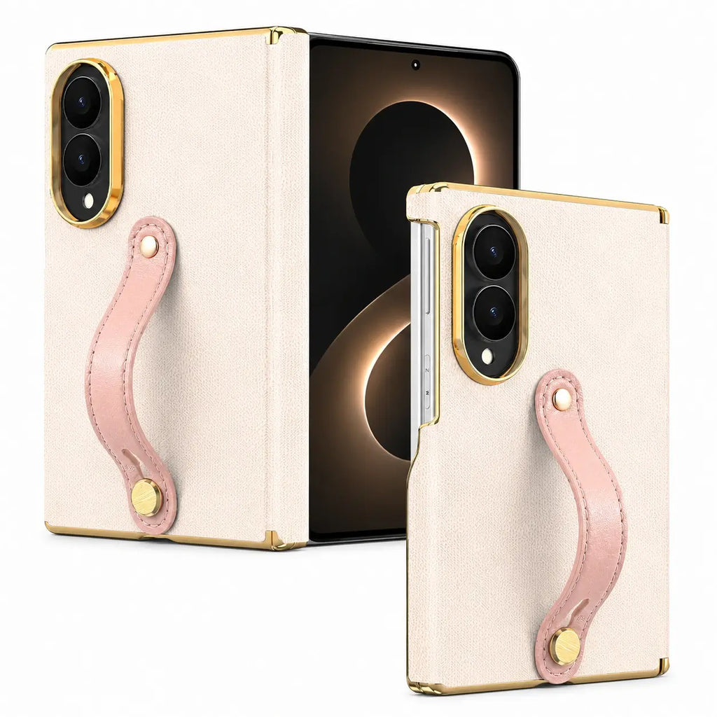 Leather Wrist Strap Case For Galaxy Z Fold