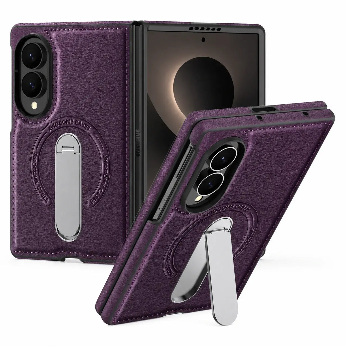 360° Magnetic Leather Stand Case for Galaxy Z Fold 8 Series