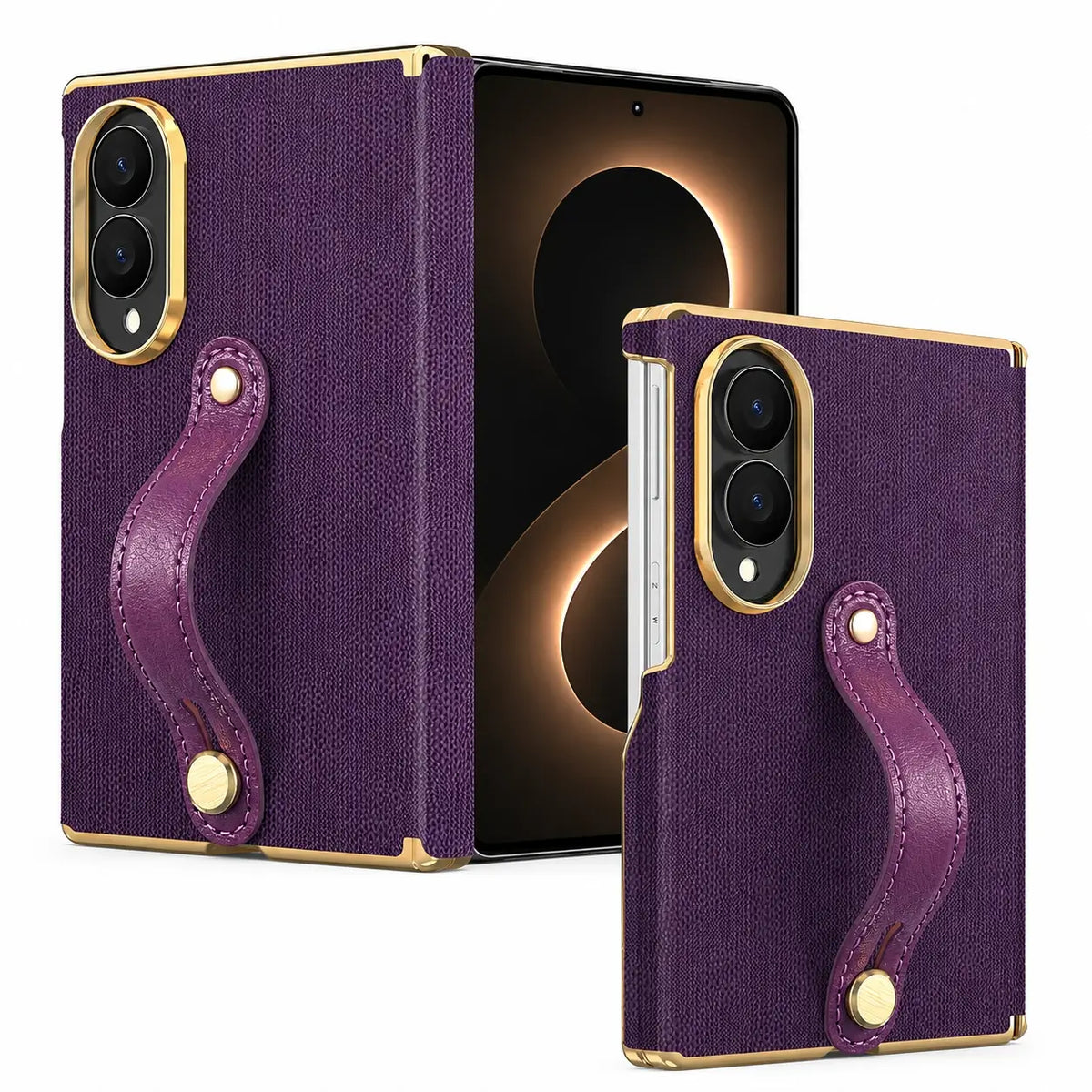 Leather Wrist Strap Case For Galaxy Z Fold