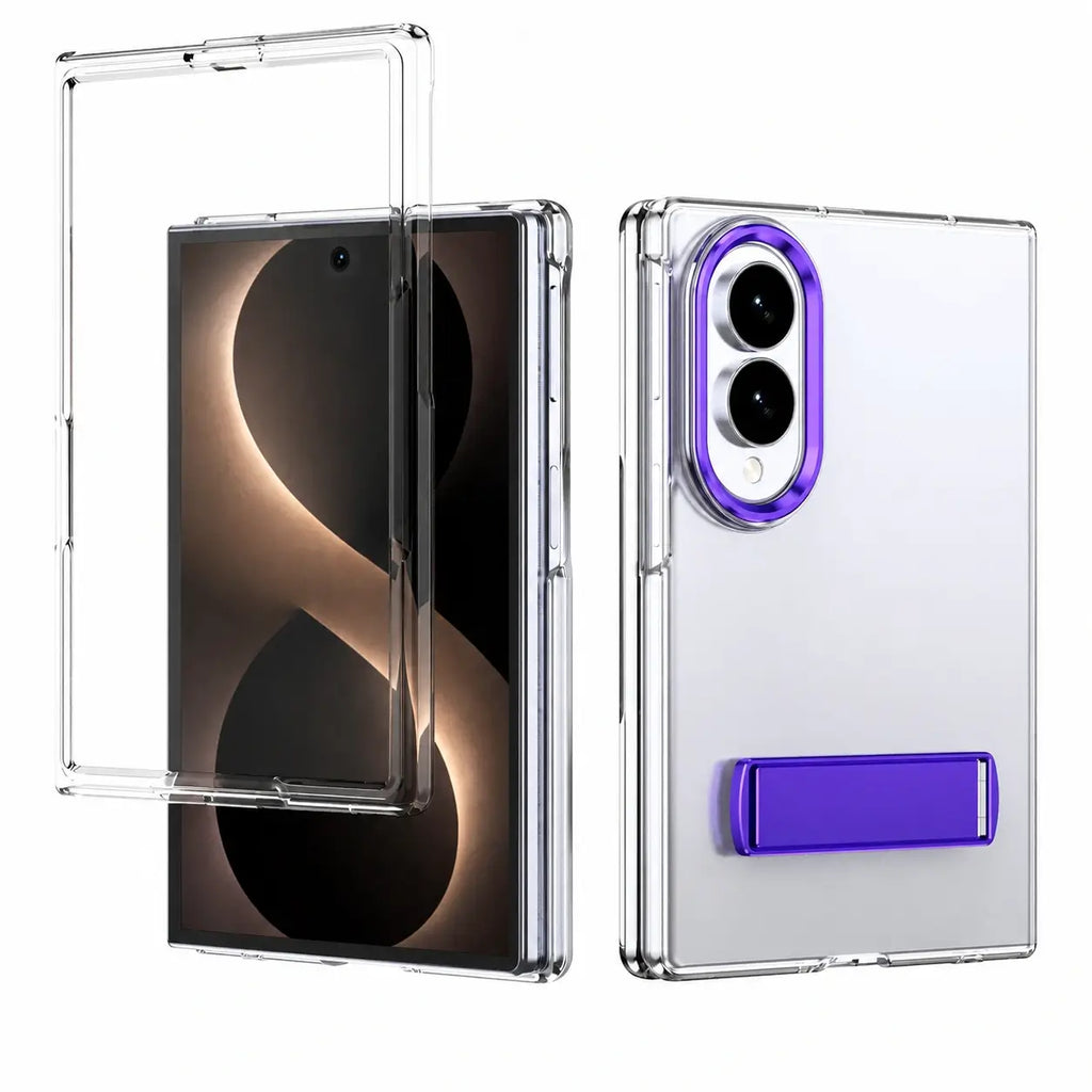 Transparent Case with Stand & Screen Protection for Galaxy Z Fold