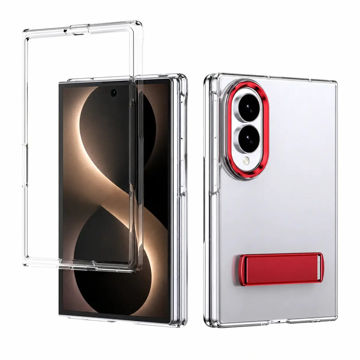 Transparent Case with Stand & Screen Protection for Galaxy Z Fold