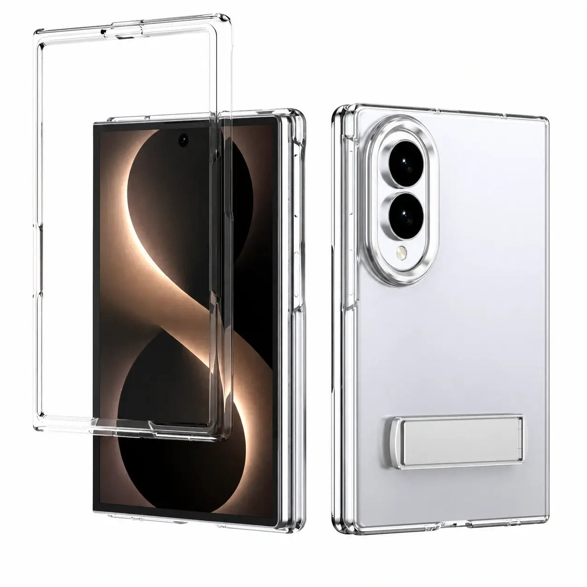 Transparent Case with Stand & Screen Protection for Galaxy Z Fold