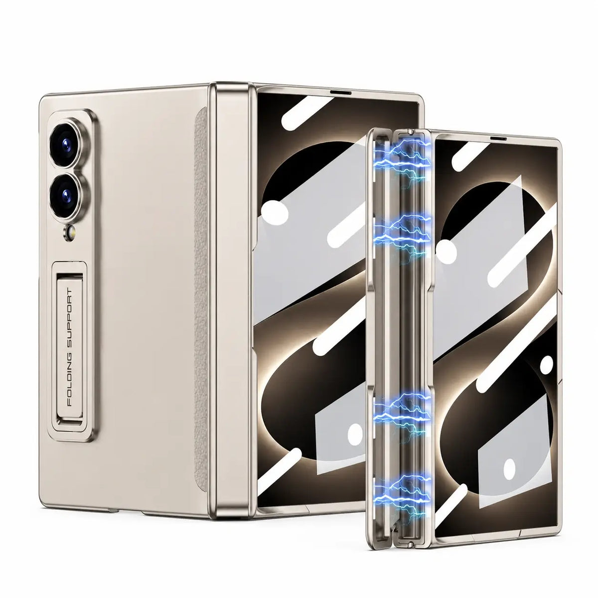 Magnetic Stand Case with Hinge Protection